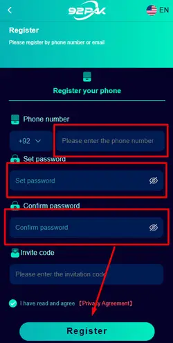 92 pak register